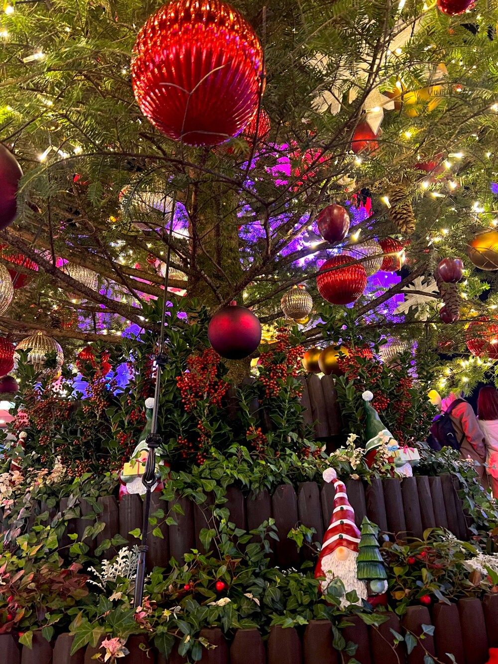 オレンジ系のショルダーバッグ、ブルー系のMA-1、レッド系のマフラーを着用したレディースの冬コーディネートの2枚目の写真