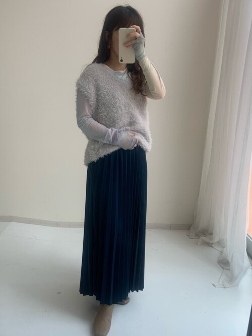 シャギーニットベスト【コーディネートID：24410968】 通販【ニッセン】