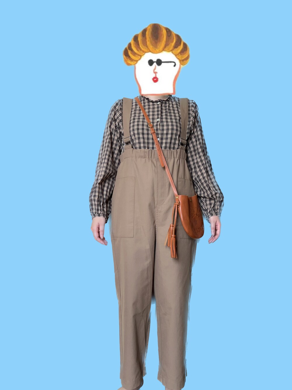 「ootd、outfit、今日のコーデ、ehka sopo、IL BISONTE」｜「ehka sopoの無地チェックアソートブラウス（シャツ/ブラウス、グレー系）」を使った、ねあ／Neaさん（レディース・158cm）の夏コーディネートの2枚目の写真