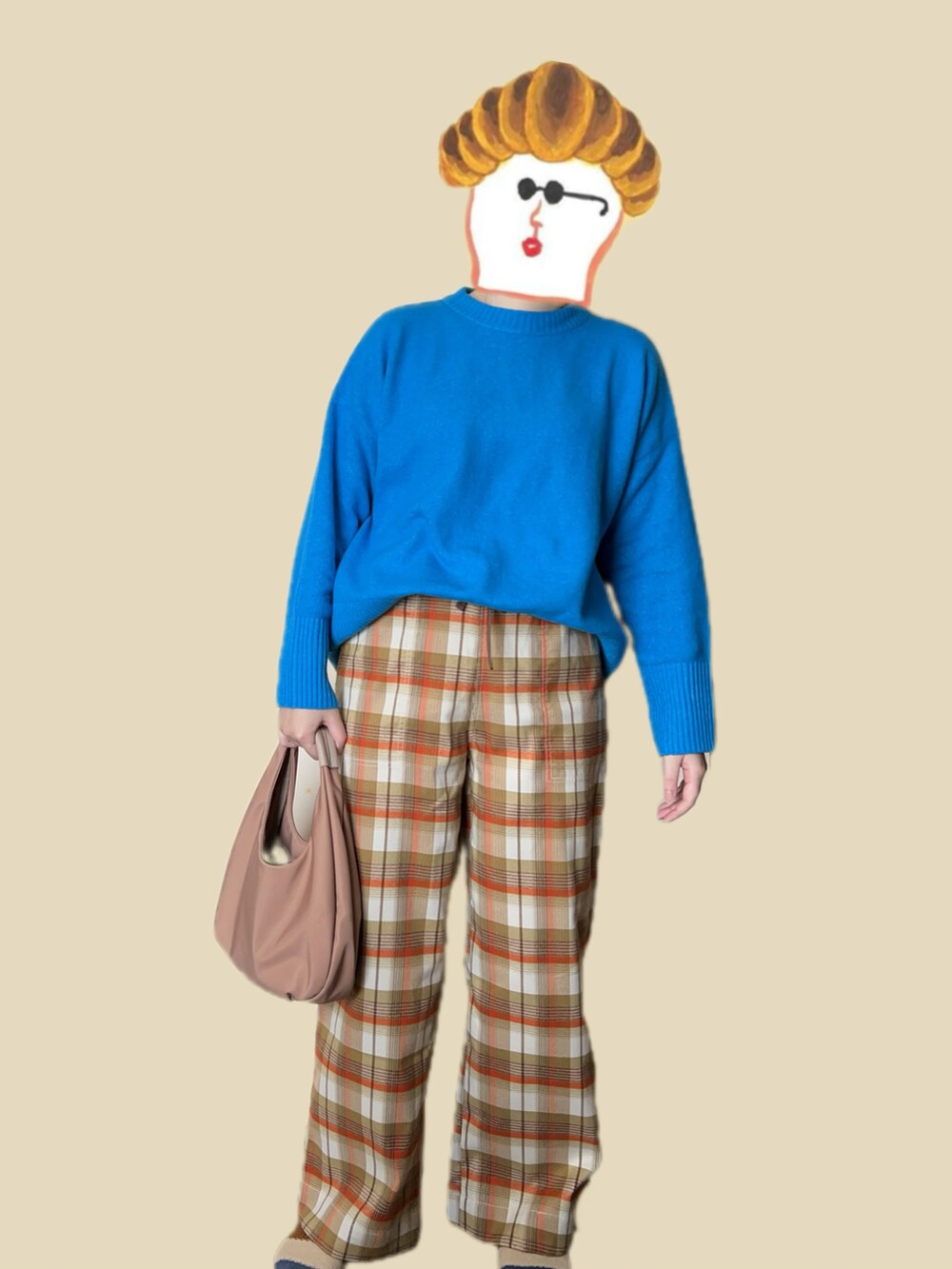 「ootd、outfit、今日のコーデ、coen、Samansa Mos2 blue、カジュアル」｜「coenのアンチピリングボリュームスリーブニット（WEB限定カラー）（ニット/セーター、ブルー系）」を使った、ねあ／Neaさん（レディース・158cm）の冬コーディネートの2枚目の写真