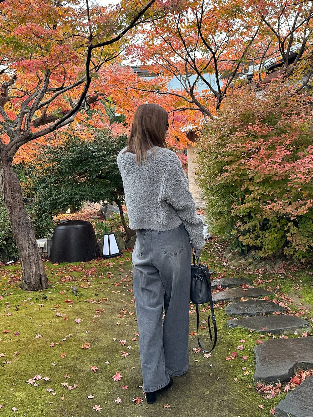 「GRLのアイテム（ニット/セーター、グレー系）」を使った、chipipi07さん（レディース・155cm）の冬コーディネートの2枚目の写真