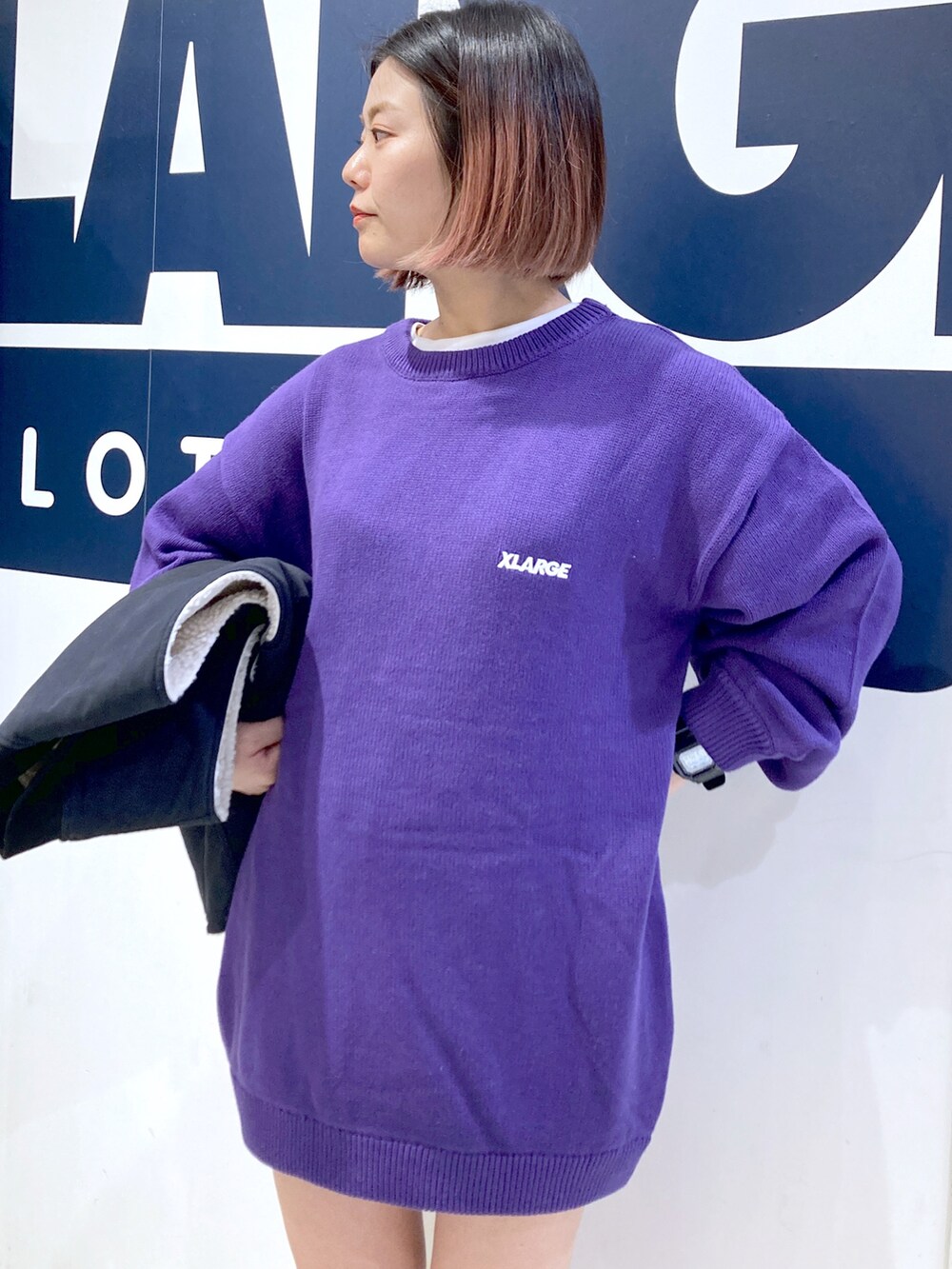XLARGEのニット/セーター（パープル系）を使った人気ファッション 