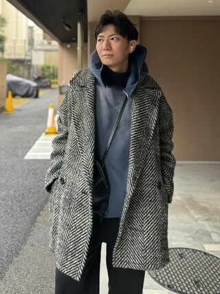 ビッグヘリンボーンミドルコート【MAISON SPECIAL/メゾンスペシャル