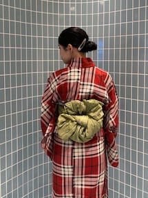 jouetieオリジナル】タータンチェックセパレート浴衣セットを使った