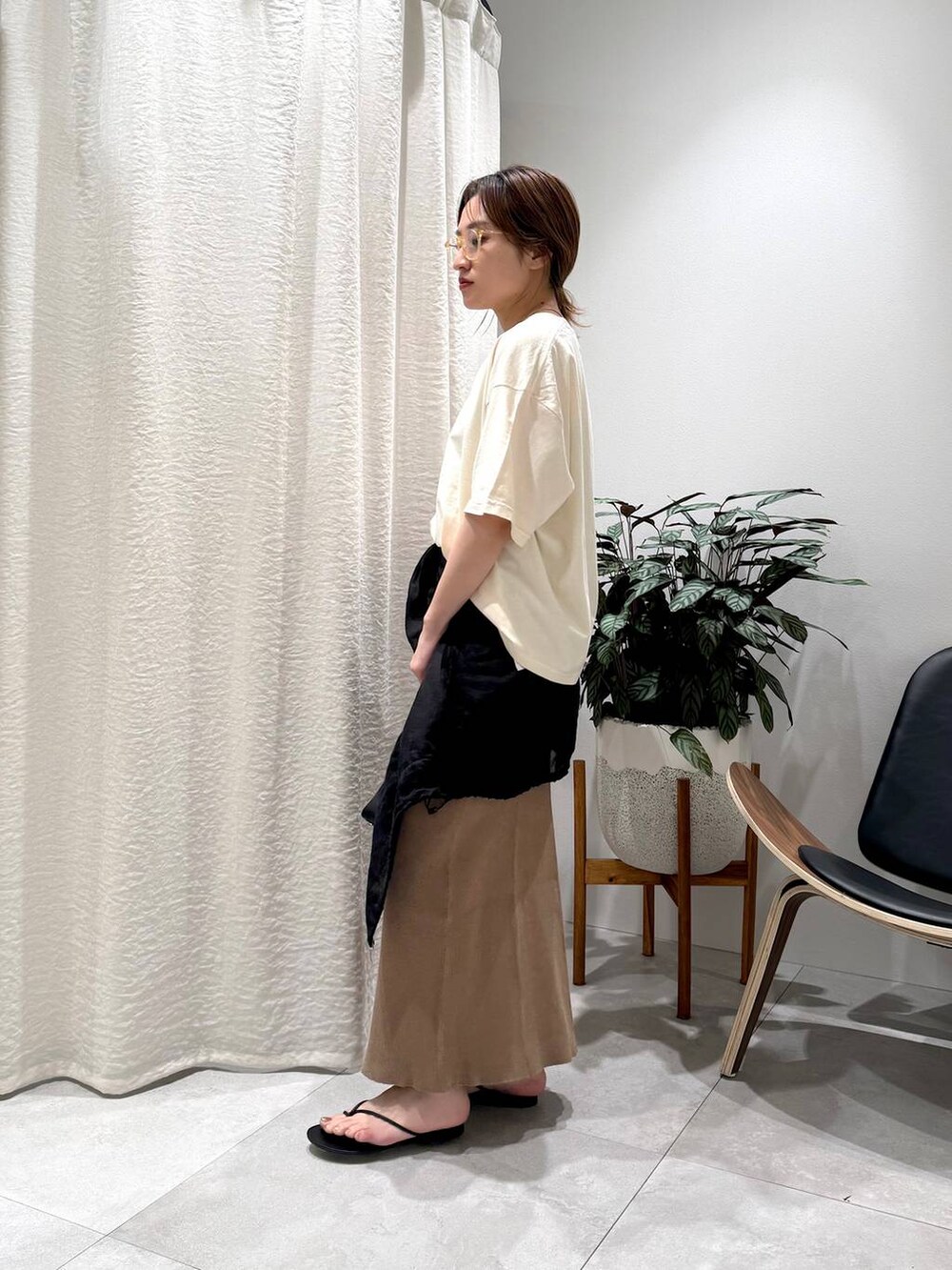 ゆうなさんの「リブニットスカート（BABYLONE）」を使ったコーディネートの2枚目の写真