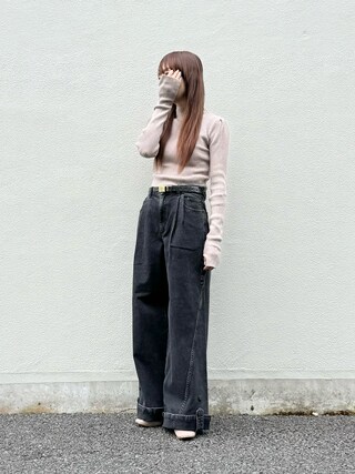 rokh GU デニムパンツ GU】脚長効果すごくて感動…！シルエット最強の「ゆったりパンツ