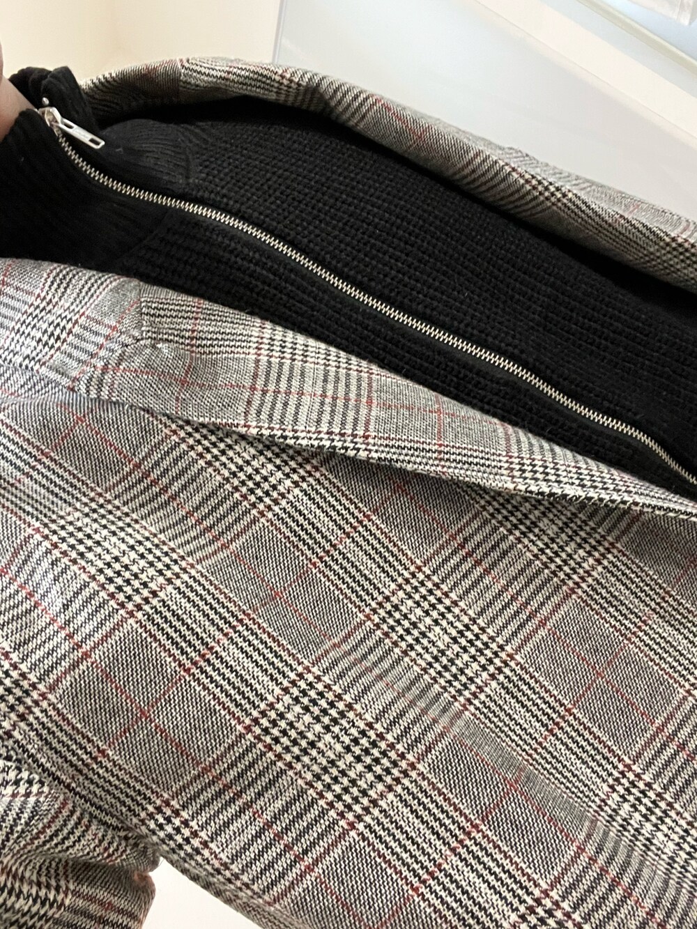 「GU、GUコーデ、KUUUPY、remer、UNIQLO、ユニクロ、プチプラ、プチプラコーデ、冬コーデ、今日のコーデ、カジュアルコーデ、きれいめカジュアル、デート、デートコーデ、オトナカジュアル」｜「remerのloose double check tailored jacket/ルーズダブルチェックテーラードジャケット（セットアップ対応）（テーラードジャケット、ブラウン系）」を使った、yuuukeyさん（メンズ・164cm）の冬コーディネートの3枚目の写真