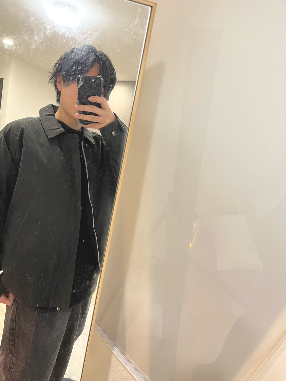 「冬アウター、春コーデ、今日のコーデ、シンプルコーデ、プチプラ、プチプラコーデ、きれいめカジュアル、カジュアルコーデ、remer、WYM LIDNM、WYM、GUコーデ、GU、デートコーデ、デート」｜「remerのloose zip jacket / ルーズジップジャケット（カバーオール、グレー系）」を使った、yuuukeyさん（メンズ・164cm）の冬コーディネートの3枚目の写真