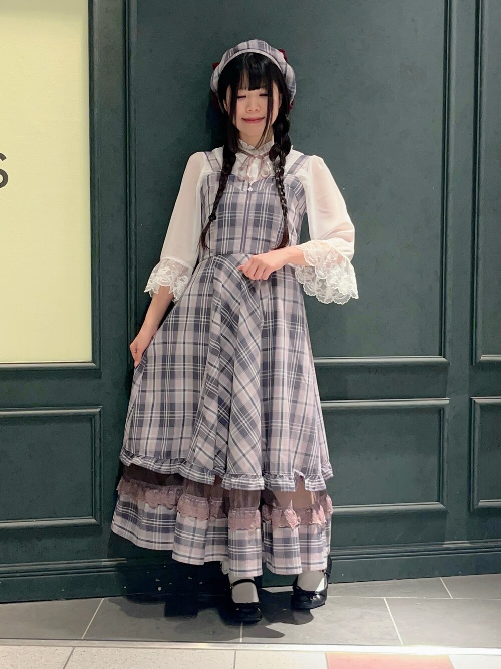 ぁゅゅさんの「センタージップチェックジャンスカ（axes femme）」を使ったコーディネートの2枚目の写真