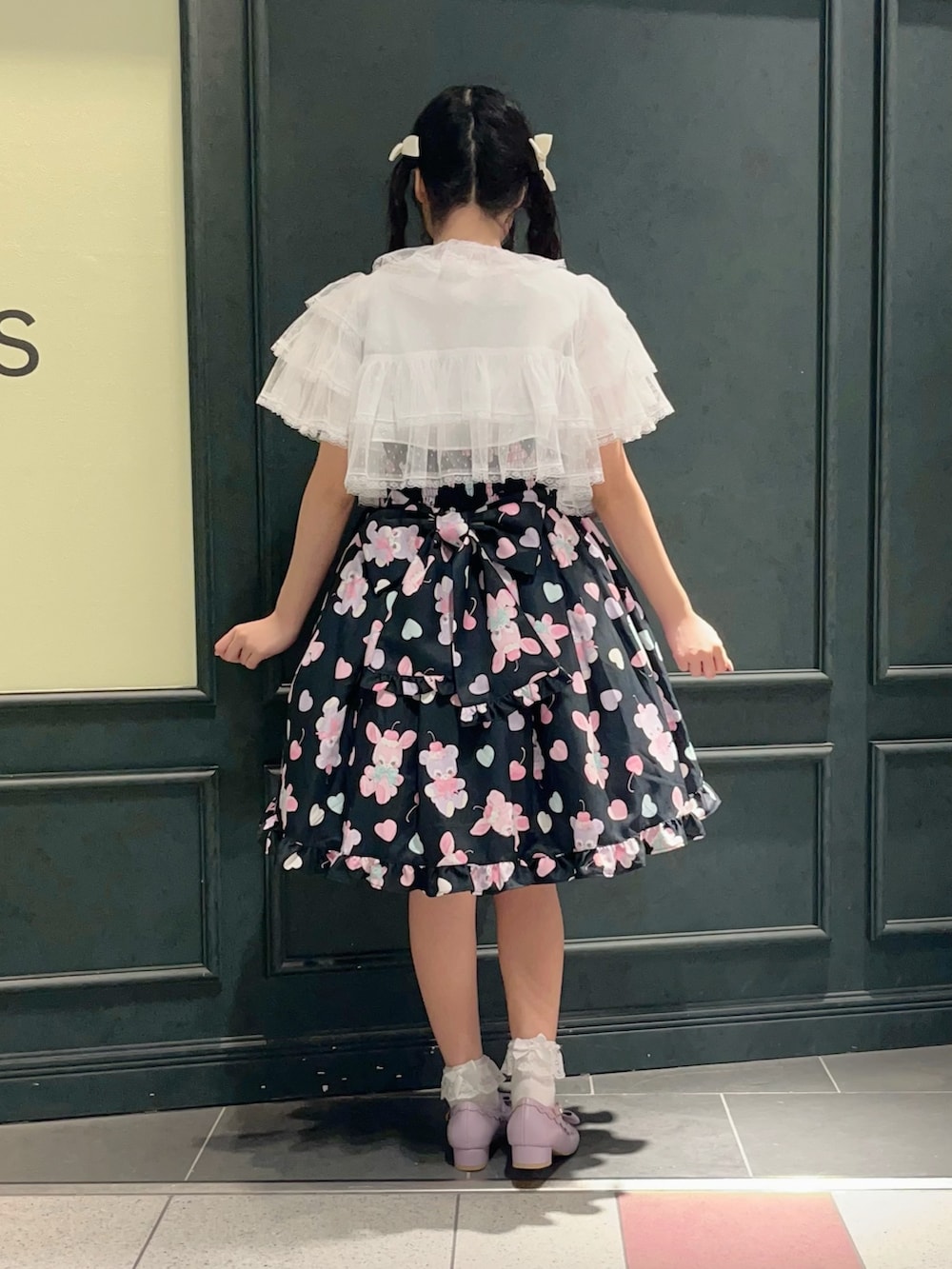 「Chalmiere、ロリータ、ロリータファッション、ロリィタ、低身長、低身長コーデ、ワンピース、ワンピースコーデ、ボレロ、黒、ガーリー」|「ChalmiereのFancyDolls JSK(ワンピース、ブラック系)」を使った、ぁゅゅさん(レディース・154cm)の夏コーディネートの3枚目の写真