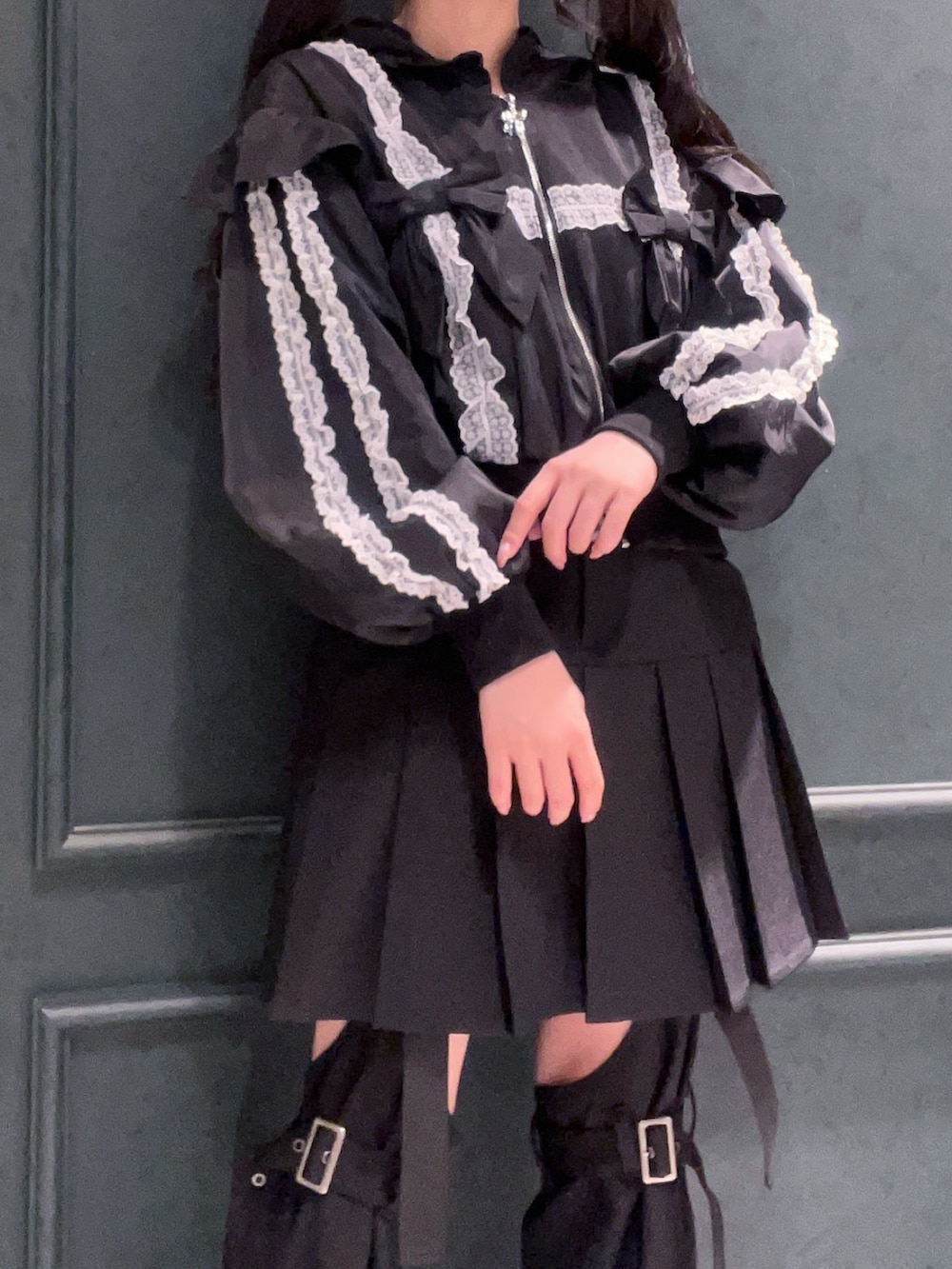 ぁゅゅさんの「リボンフリルブルゾン（axes femme POETIQUE）」を使ったコーディネートの5枚目の写真