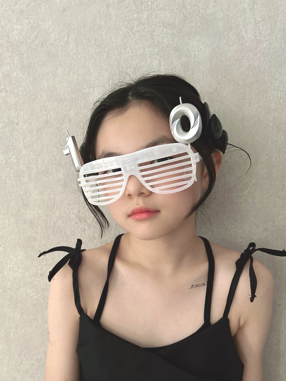 「10歳、誕生日」｜「sheinのアイテム（パンツ、ブラック系）」を使った、RIOさん（キッズ・135cm）の夏コーディネートの2枚目の写真