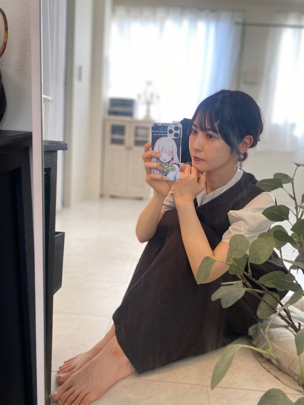 「秋色コーデ、休日コーデ、楽チンコーデ、シンプルコーデ、プチプラ、ワンピース、ブラウン、無印良品、大人女子、オトナガーリー、ナチュラル、着回しコーデ、オトナ女子、秋、秋のコーデ」｜「無印良品のアイテム（ワンピース、ブラウン系）」を使った、tamaさん（レディース・162cm）の秋コーディネートの2枚目の写真