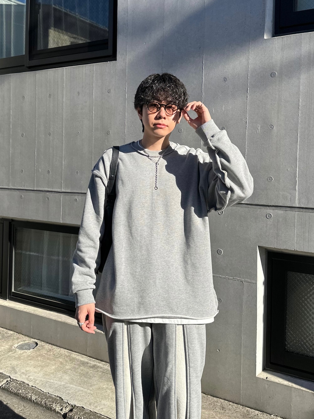 2WAY CENTER ZIP SWEAT WIDE PANTS/2wayセンタージップスウェット