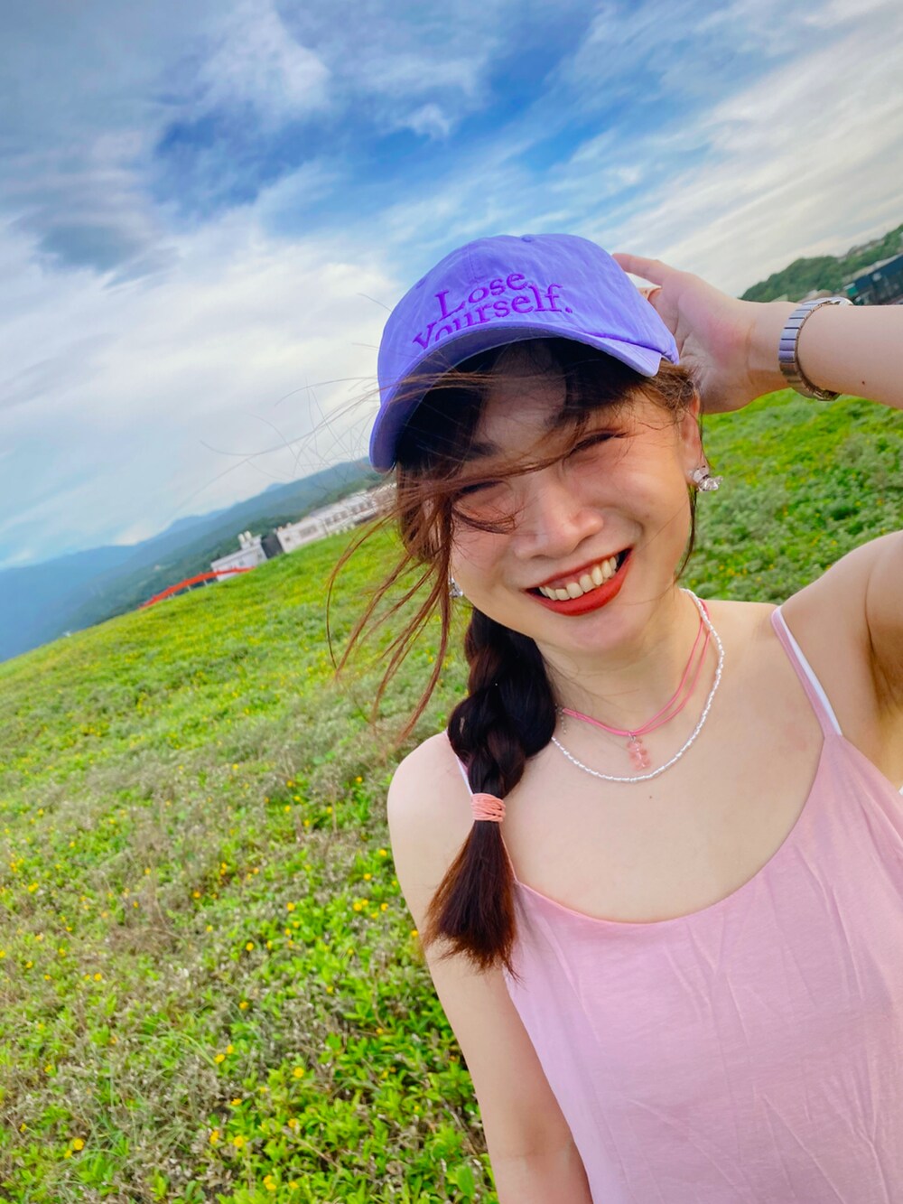 「ootd、outfit、dress、onepiece、girly、girl、CAP、pink、lookbook、vintage、oldskool、RETRO GIRL、Taiwan、summer」｜「STYLENANDAのアイテム（ワンピース、ピンク系）」を使った、Zooeyさん（レディース・165cm）の夏コーディネートの3枚目の写真