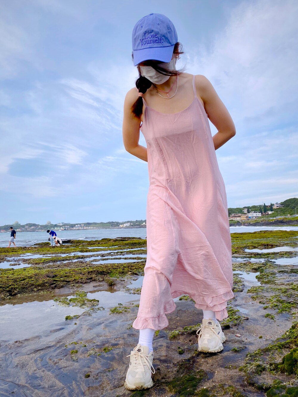 「ootd、outfit、dress、onepiece、girly、girl、CAP、pink、lookbook、vintage、oldskool、RETRO GIRL、Taiwan、summer」｜「STYLENANDAのアイテム（ワンピース、ピンク系）」を使った、Zooeyさん（レディース・165cm）の夏コーディネートの2枚目の写真