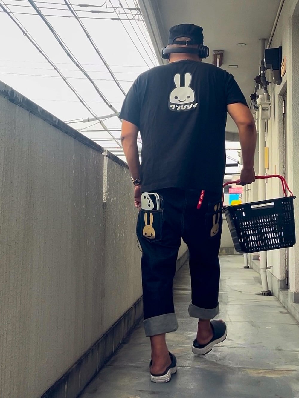 「デブでもオシャレ、デブですがなにか？」｜「CUNEのアイテム（キャップ、ブルー系）」を使った、メルヘン翁さん（メンズ・178cm）の夏コーディネートの3枚目の写真