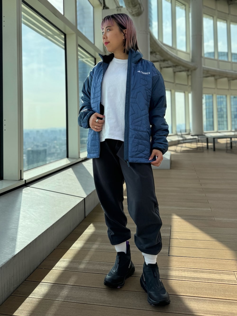 MI Naさん専用adidas フラワープリント ジャケット 新品未使用！ マリメッコ × adidas WND ジャケット L