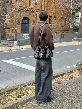 WOOL BLEND SWITCHING BLOUSON/ウールブレンド異素材切替ブルゾンを