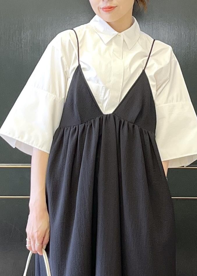 「イエベ春、イエベスプリング、ナチュラル、キャミワンピース、サボ、mary al terna、メアリ オル ターナ、ADAM ET ROPÉ、FEMME、骨格ナチュラル、イエベ、大人カジュアル、フェミニン、夏、夏コーデ」|「MARY AL TERNAの【MARY AL TERNA】RICE(ショルダーバッグ、グレー系)」を使った、tampoさん(レディース・158cm)の夏コーディネートの5枚目の写真