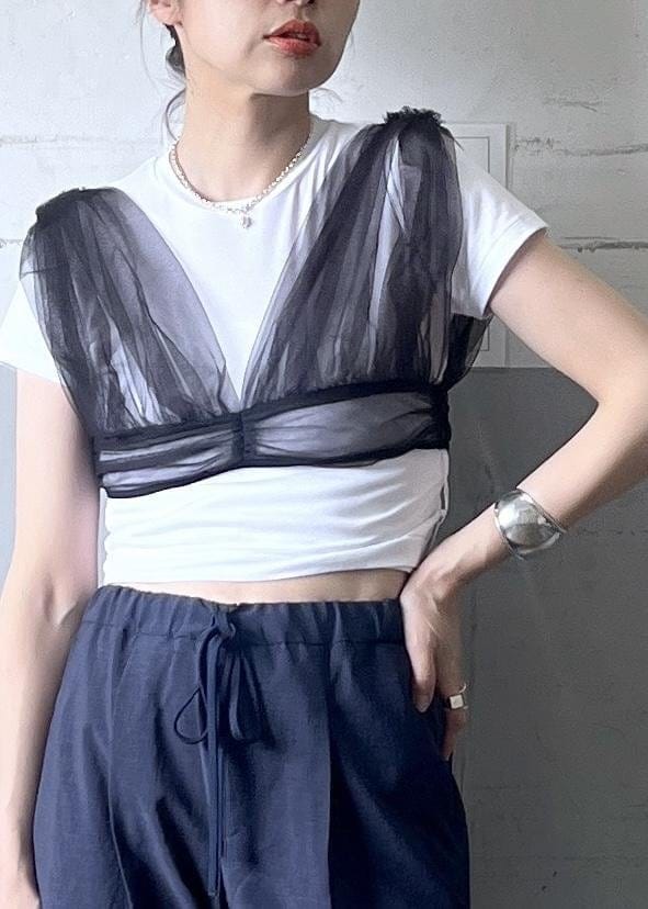 「FEMME、HOMME、UNISEX、骨格ナチュラル、イエベ、セットアップ対応、セットアイテム、SETアイテム、夏、夏ファッション、スタイルカバー、洗える、ウォッシャブル、Tシャツ、スラックスパンツ」｜「ADAM ET ROPE'のツイストパデッドミュール（サンダル、ブラック系）」を使った、tampoさん（レディース・158cm）の春コーディネートの10枚目の写真