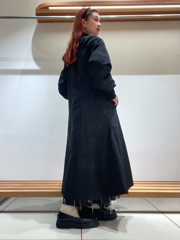 FURFUR MA-1 フレアロングコート ブラック