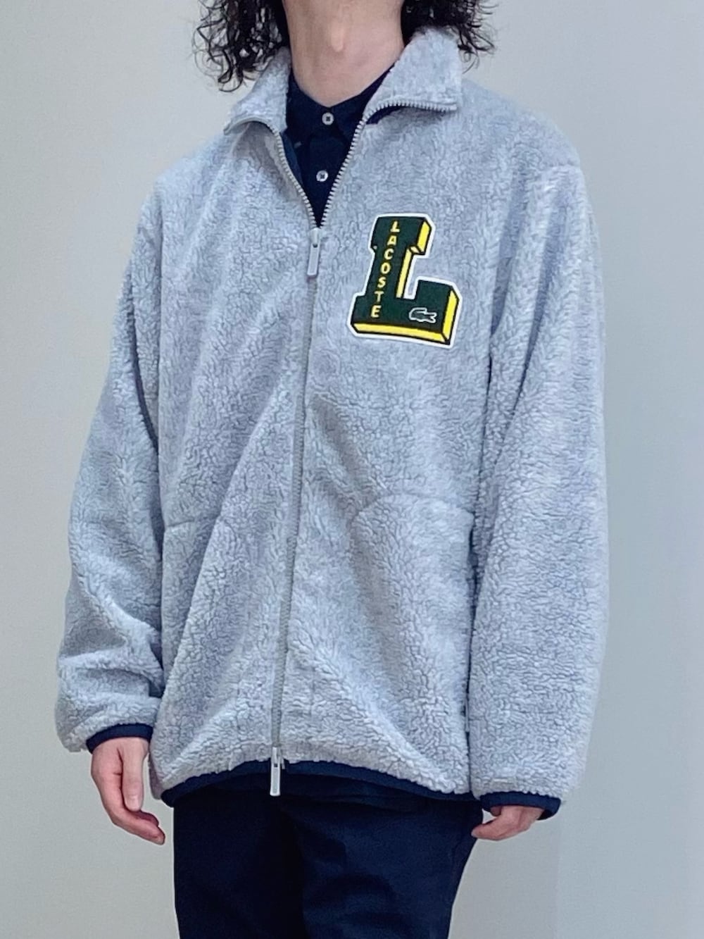 ラコステ Lワッペンシェルパフリースジャケット メンズ SH6939-99-XFJ Lワッペンシェルパフリースジャケット （ブラウン）