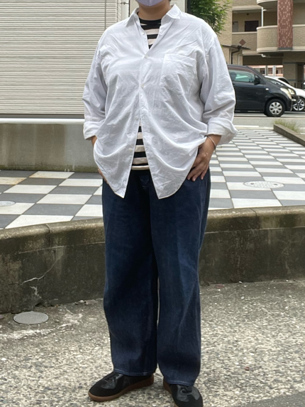 25ss/新品】comoli ベルテッドデニム サイズ1 ブラック