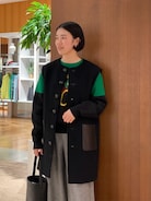 シープパイル クルーネックジレを使った人気ファッション