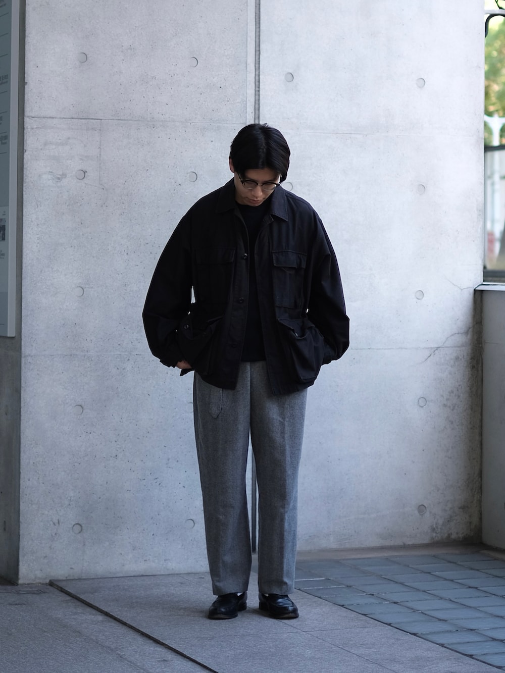 「休日スタイル、メンズファッション、今日のコーデ、冬コーデ、カジュアルコーデ、大人カジュアル、ootd、ootdtw、sumari、BDU、BDUジャケット、HBT、シンプルコーデ、シンプル、ファッションを楽しもう」｜「BEAMSのBEAMS / 3WAY BDU ブルゾン（ブルゾン、ブラック系）」を使った、Kさん（メンズ・174cm）の冬コーディネートの4枚目の写真