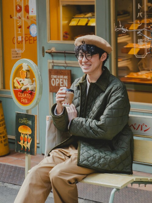 三木 克海｜FRED PERRYのハンチング/ベレー帽を使ったコーディネート