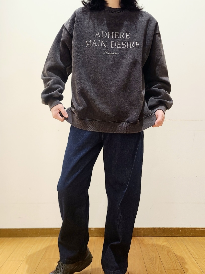 その他のスウェット、ブルー系のデニムパンツを着用したメンズの冬コーディネートの5枚目の写真