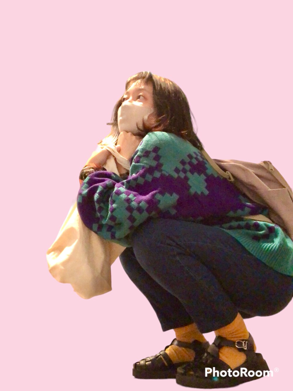 「カラーコーデ、秋コーデ」｜「靴下屋のアイテム（ソックス/靴下、イエロー系）」を使った、manachun0000さん（レディース・149cm）の秋コーディネートの2枚目の写真