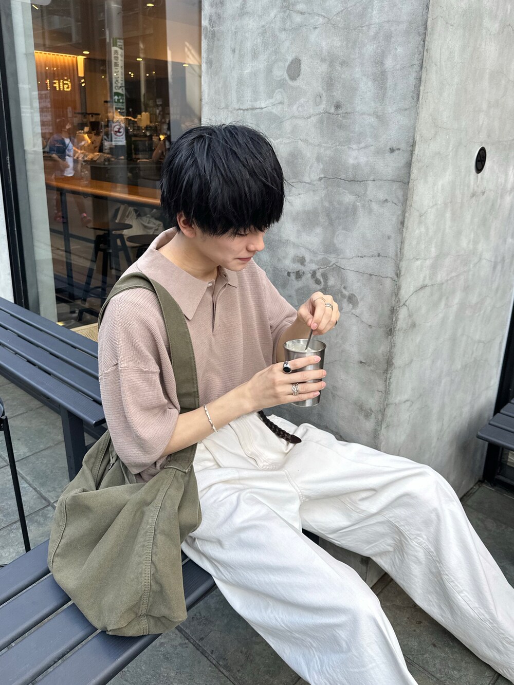 VICTIM ヴィクティム / WAFFLE BIG POLO SHIRTS ハイゲージワッフル