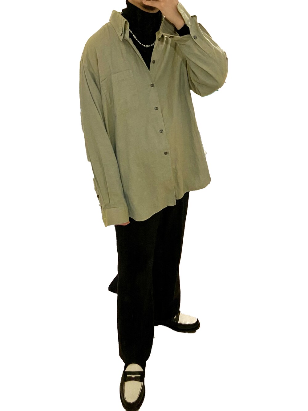 「my beautiful landletの【my beautiful landlet】 double beaver zip blouson（ブルゾン、ベージュ系）」を使った、Don'tFollowMeさん（メンズ・165cm）の冬コーディネートの3枚目の写真