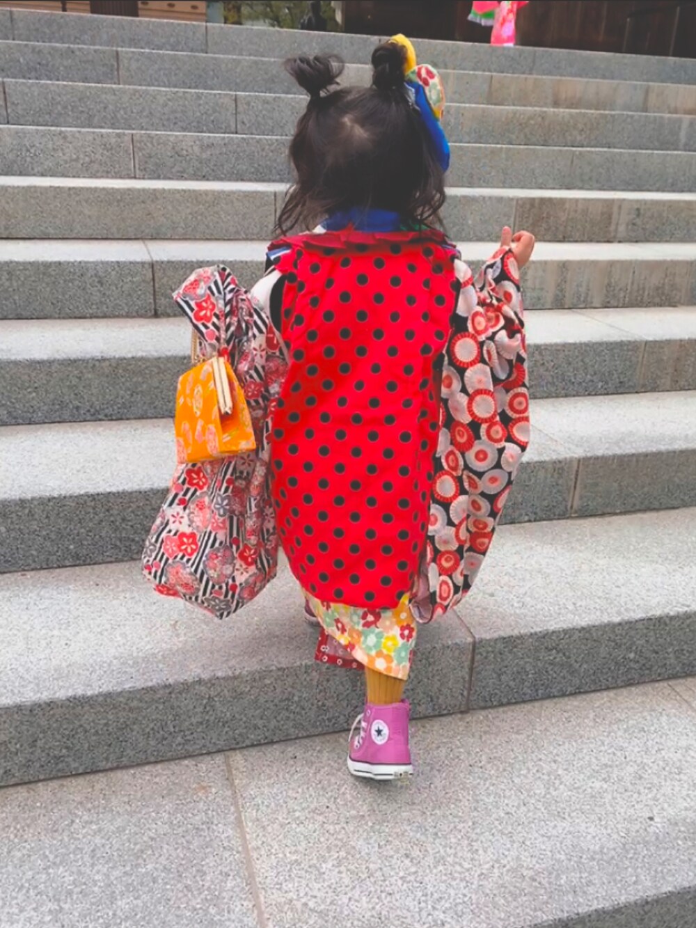「七五三、3歳、七五三３歳、着物、女の子」｜「一点物のアイテム（着物、その他）」を使った、mamaのおもちゃ箱さん（レディース・152cm）の冬コーディネートの2枚目の写真
