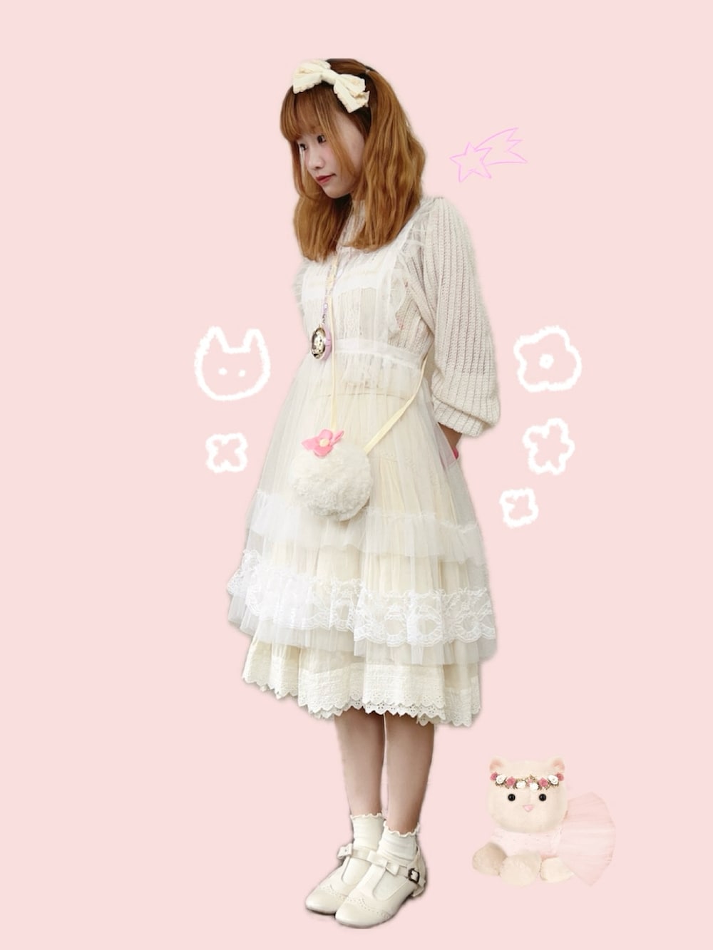 「しまみさのアイテム（パンプス、ホワイト系）」を使った、miton さん（レディース・152cm）の春コーディネートの2枚目の写真