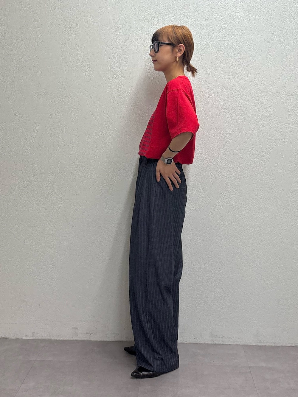 ayakaさんの「【UNISEX】タックボリュームワイドスラックス（CIAOPANIC TYPY）」を使ったコーディネートの2枚目の写真