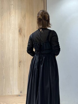 Curensology(カレンソロジー)/シアーコンビフレアーワンピースを使った