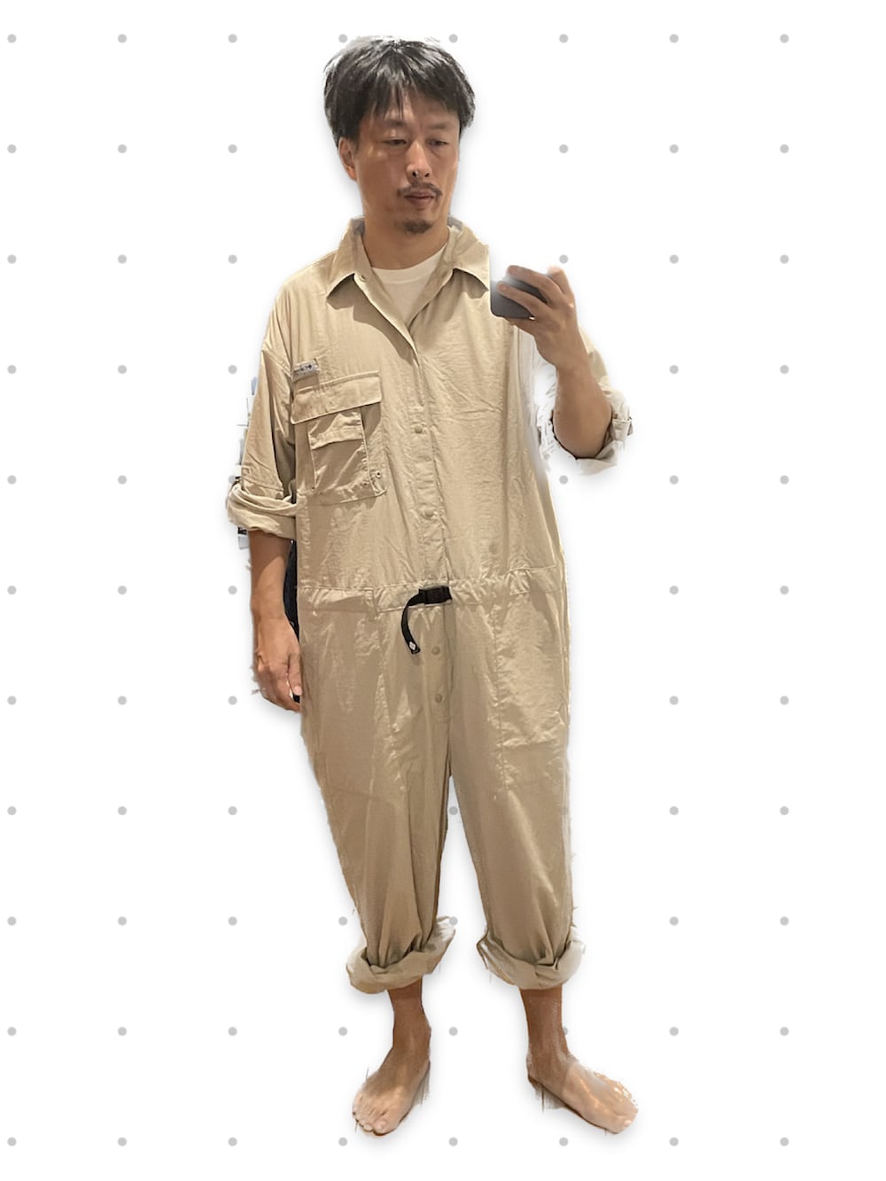 「おっさん、秋服準備はじめました」｜「ColumbiaのColumbia PFG / Despair Bay(TM) Suit（つなぎ/オールインワン、ベージュ系）」を使った、susumubb1さん（メンズ・172cm）の秋コーディネートの5枚目の写真
