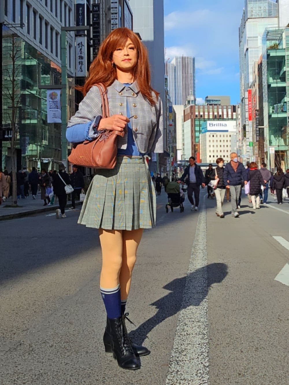 「今日のコーデ、スカーフ、春色、シンプルコーデ、お洒落さんとつながりたい、オトナ女子、大人コーデ、お出かけコーデ、高身長コーデ」|「axes femmeのリボンセットプリーツスカパン(その他パンツ、グレー系)」を使った、🩵怜奈🩷さん(骨格ストレート・レディース・179cm)の冬コーディネートの2枚目の写真