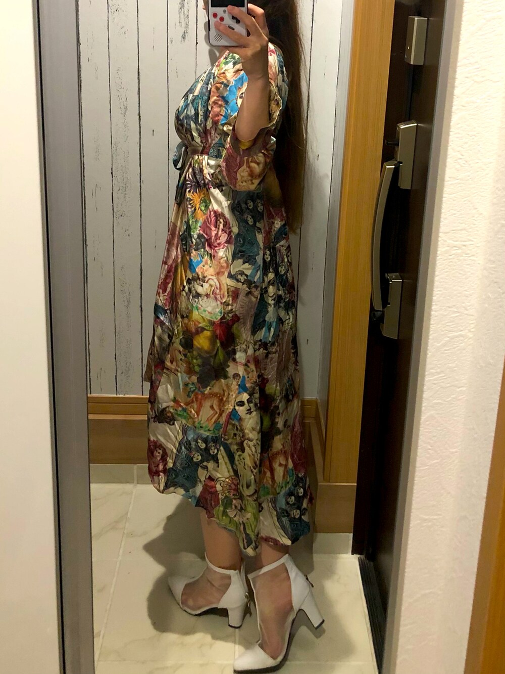 「あちゃちゅむ、あちゃちゅむムチャチャ(AHCAHCUM.muchacha)、ドレス、ワンピース、シースルーブーツ、フィッシュテール」｜「AHCAHCUM.muchachaのアイテム（ワンピース、ゴールド系）」を使った、♡indigolovE♡さん（レディース・152cm）の春コーディネートの3枚目の写真