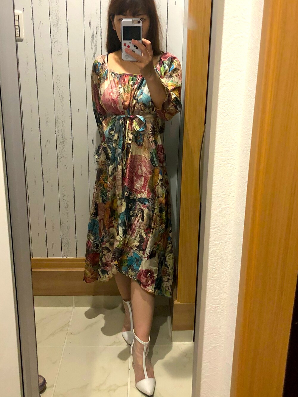「あちゃちゅむ、あちゃちゅむムチャチャ(AHCAHCUM.muchacha)、ドレス、ワンピース、シースルーブーツ、フィッシュテール」｜「AHCAHCUM.muchachaのアイテム（ワンピース、ゴールド系）」を使った、♡indigolovE♡さん（レディース・152cm）の春コーディネートの2枚目の写真