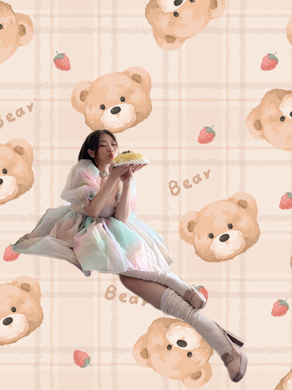 その他のワンピース、ピンク系のパンプスを着用したレディースの春コーディネートの2枚目の写真