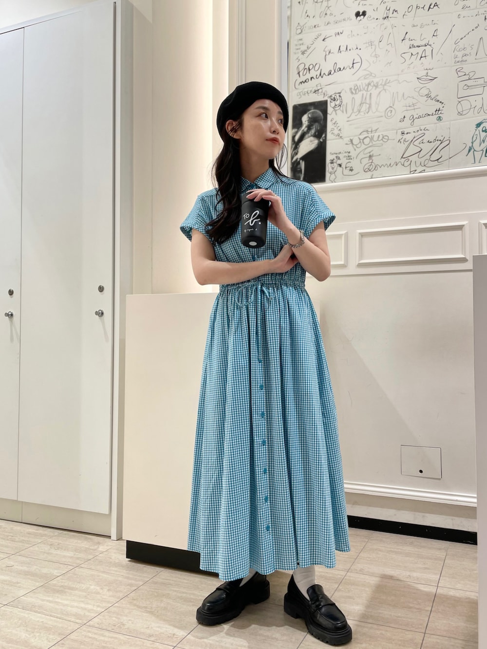 To b. by agnès b.｜To b. by agnes b.のシャツワンピースを使った