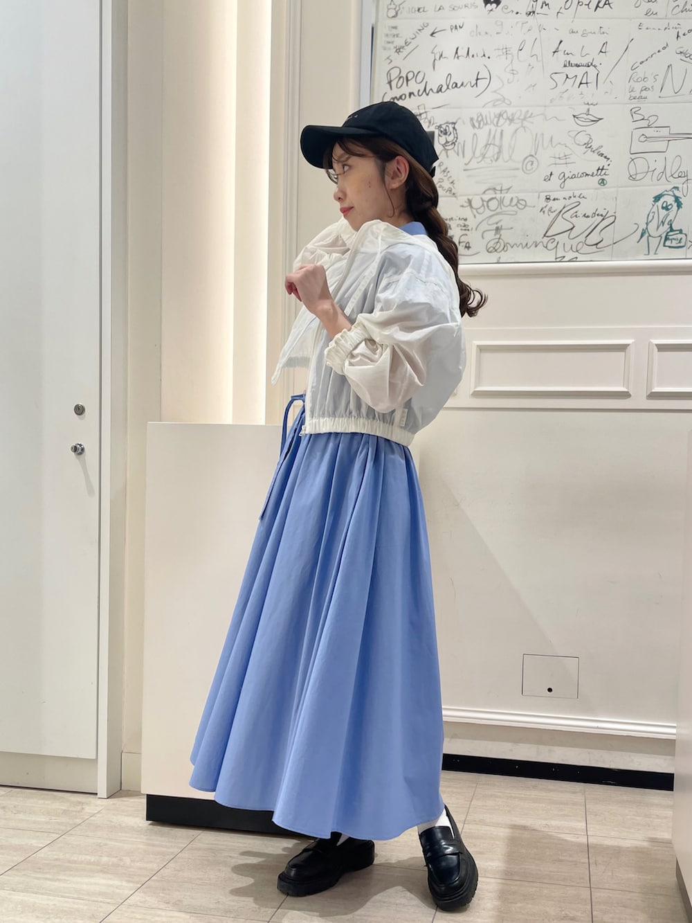 To b. by agnes b. シャツワンピース ブルー 36 To b. by agnes シャツワンピース レディードレスポリエステル