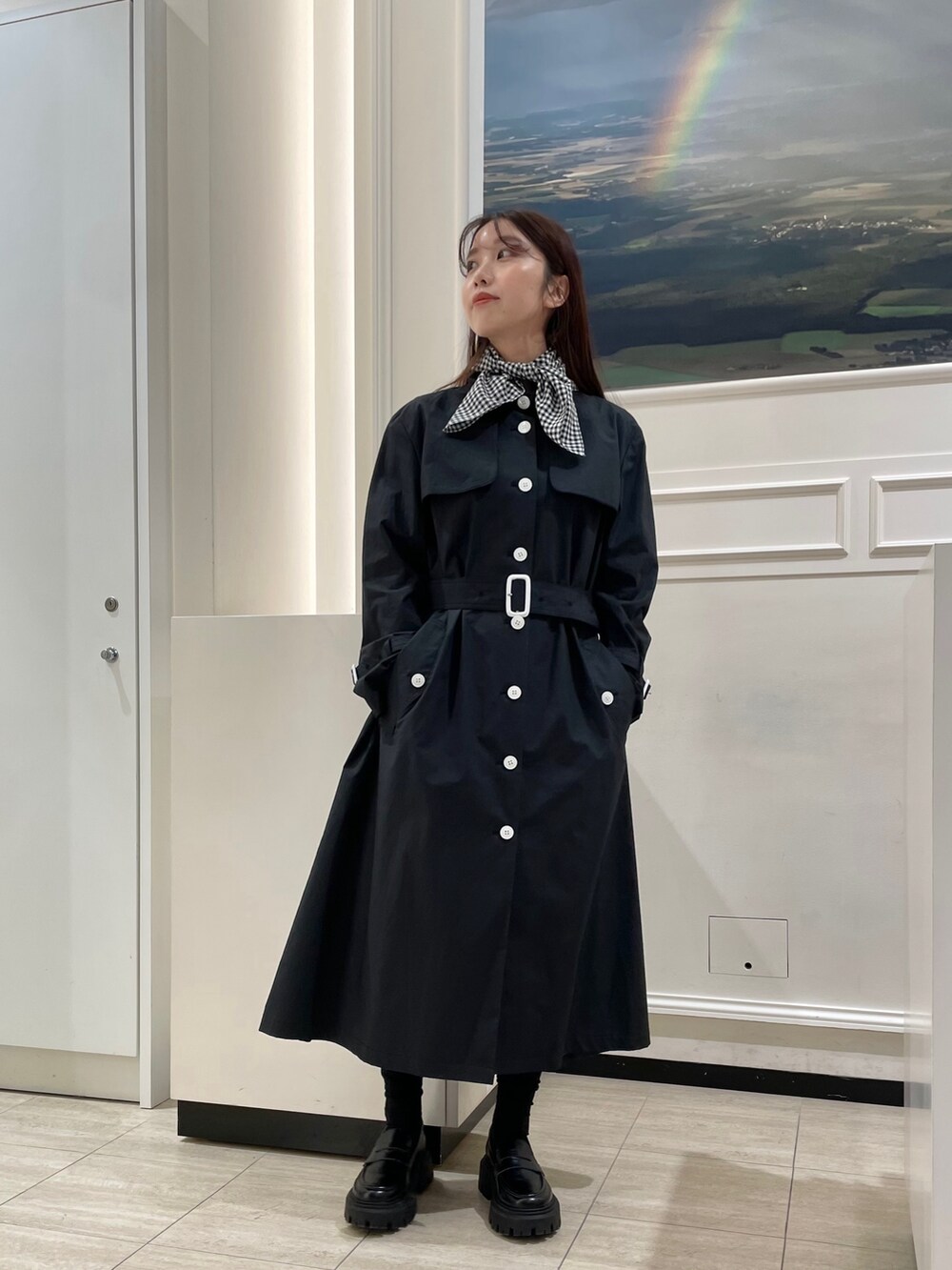 美品 Agnes b. トレンチコート ブラック アニエスベー To b. by agnès b.(agnès b. Japan Inc.)｜To b. by agnes b.の