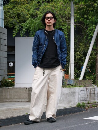 Lui's(ルイス)の「センタープレスワイドデニム(デニムパンツ)」 - WEAR