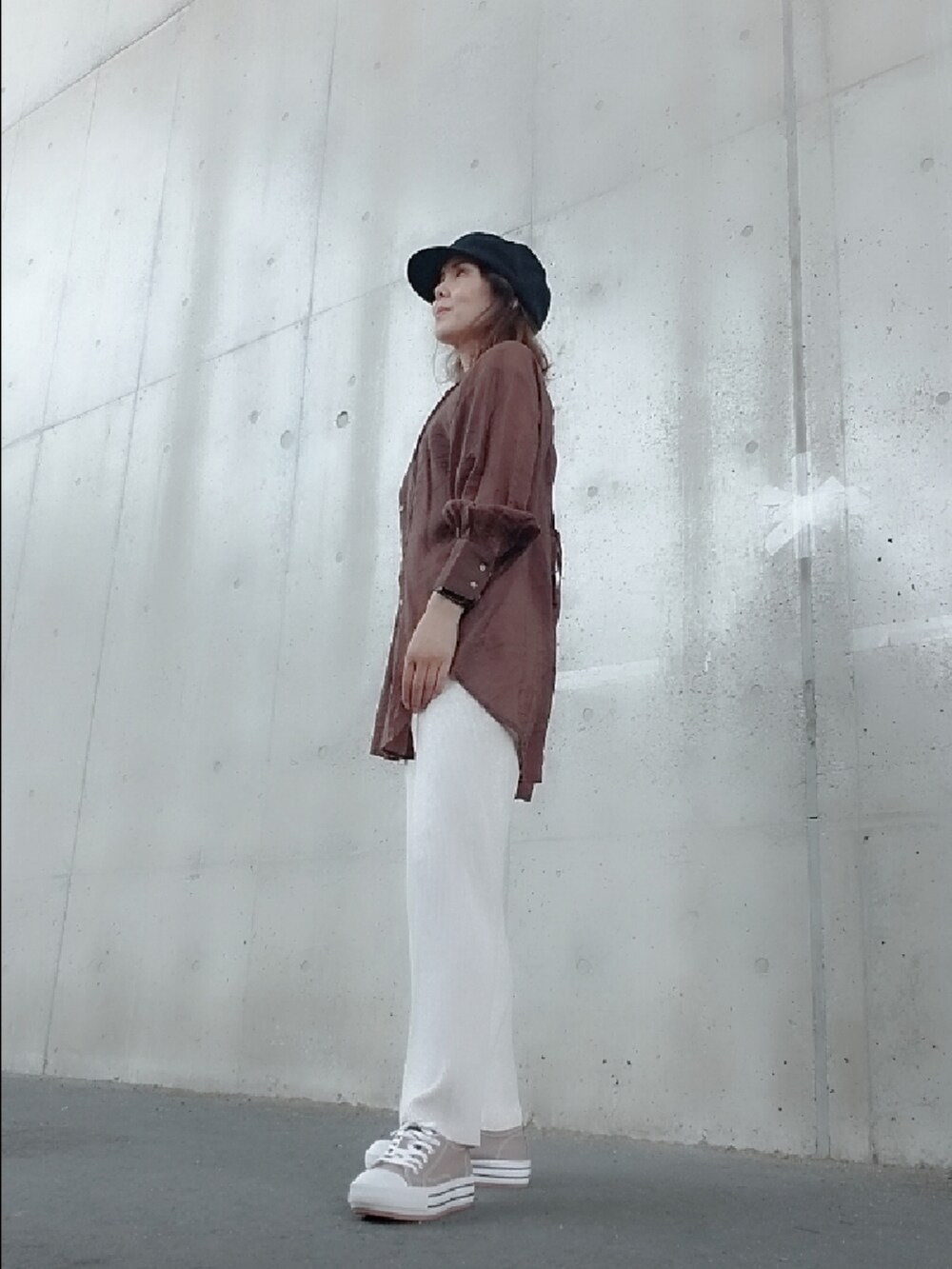Rieさんの「ウォッシャブルニットリブパンツ（UNIQLO）」を使ったコーディネートの3枚目の写真