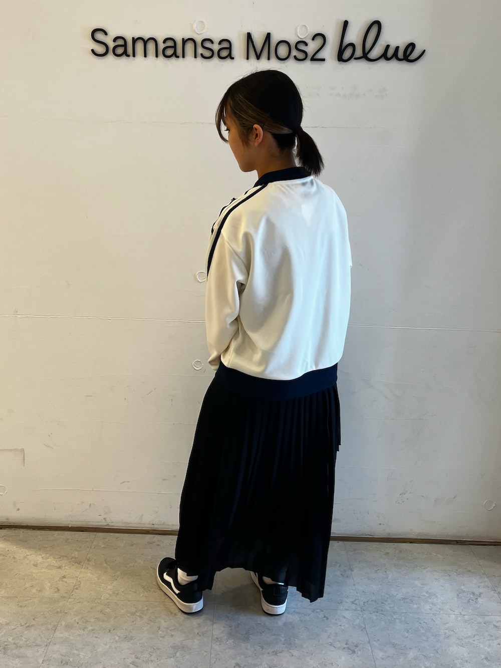 「春服、春コーデ、低身長コーデ、ehka sopo」｜「ehka sopoの前後着レースタンクトップ（タンクトップ、ブラック系）」を使った、miiさん（レディース・152cm）の春コーディネートの2枚目の写真
